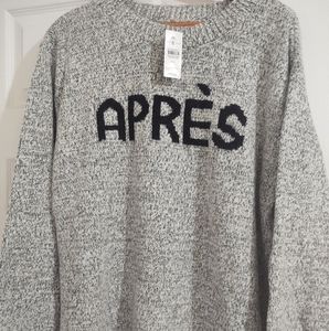 Lou & Grey XXL Ski Sweater, grey boucle